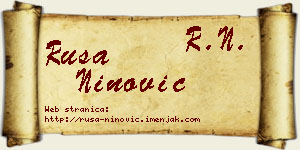 Rusa Ninović vizit kartica